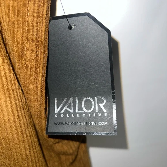 Valor Collective Jacket Mens Medium Brown 100% Cotton Corduroy Long Sleeve NWT - Picture 4 of 16